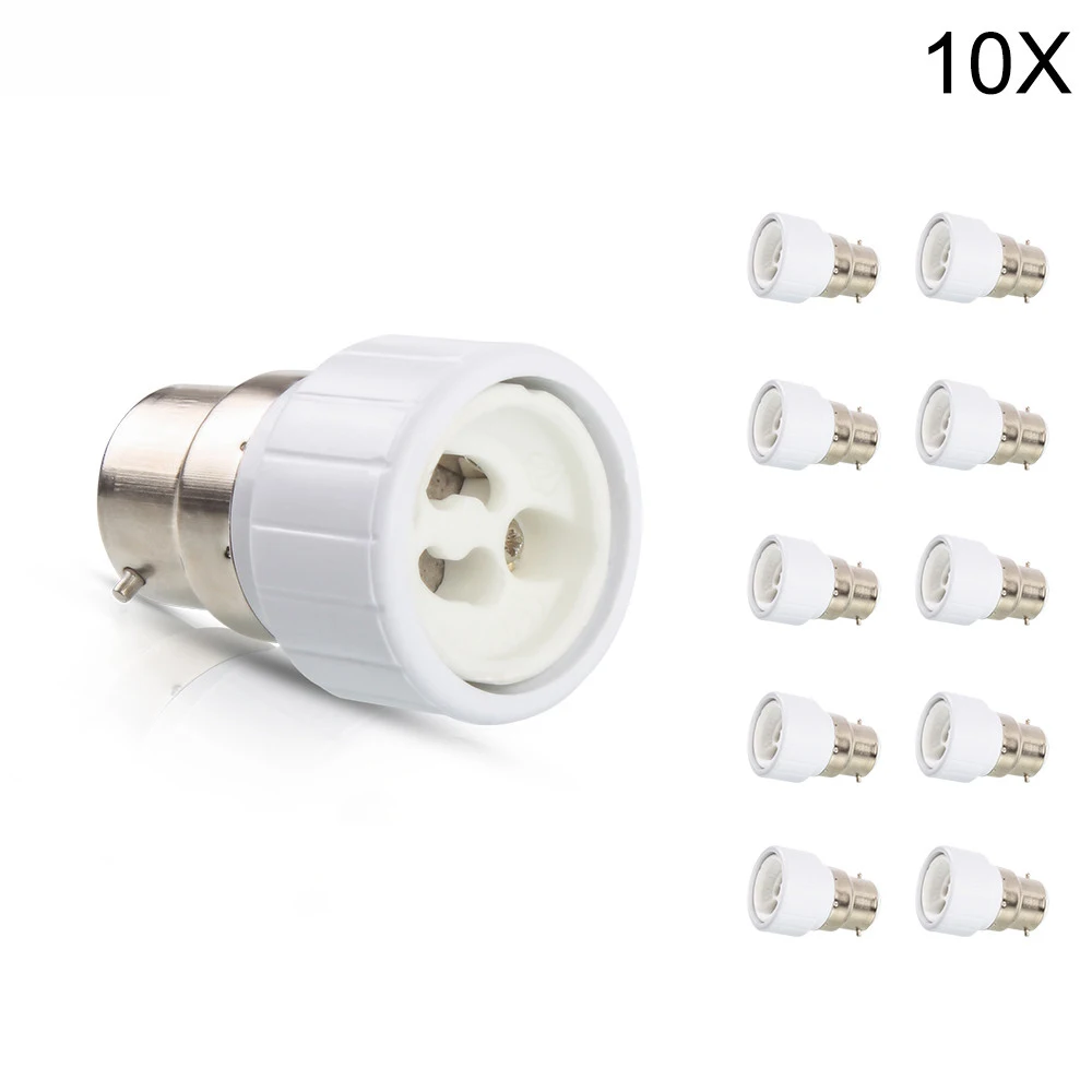 10x Lampa Base B22 Na GU10 Adaptér Converter, LED Lampy, Svetlá Žiarovka Adaptér B22 na GU10 Konvertor
