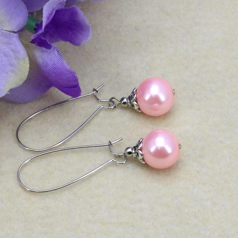 12 mm Ružové sklo perlový náhrdelník nastaviť náhrdelník 18