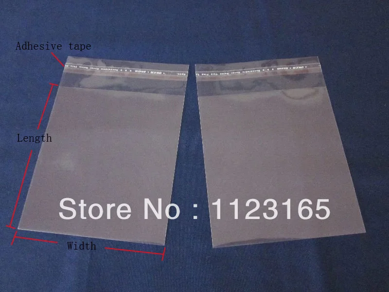 16*21 cm, 200pcs X Samolepiace Tesnenie funkcie opp plastové vrece - Jasné reclosable poly puzdro s Vysokou transparentnosťou Lepidlo pásky zapečatené balenie