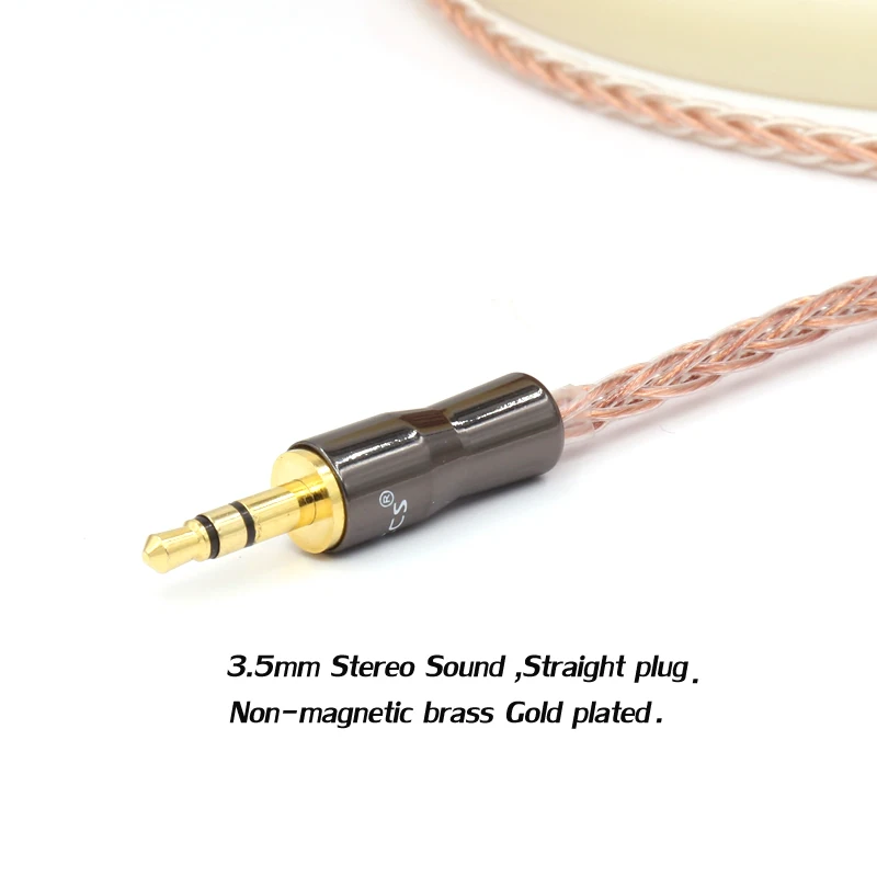 17 cm jeden kus čistého OFC meď Profesionálne 3,5 mm do 3,5 mm Stereo Audio kábel prepojiť