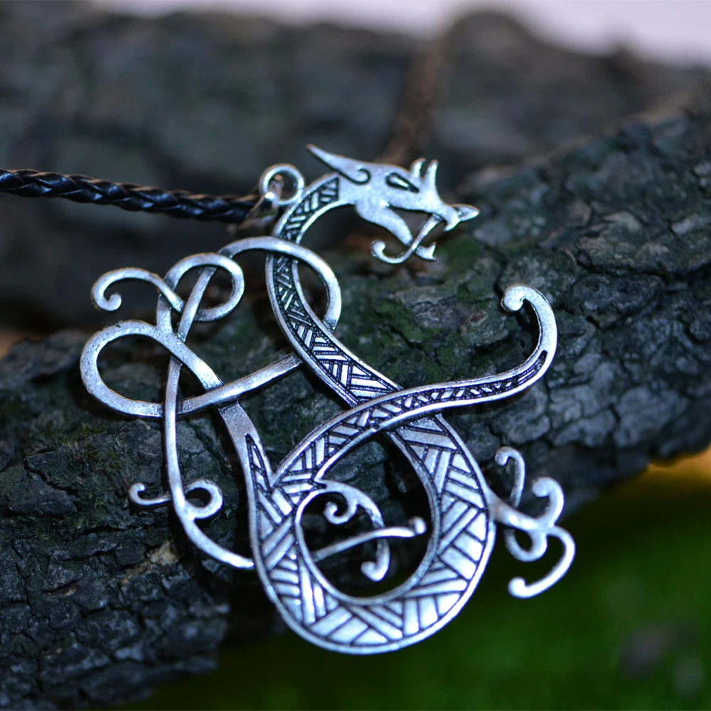 1pcs Langhong Nordic Vikingovia Náhrdelník Škandinávskych Dračí Amulet prívesok Náhrdelník Severanov Šperky Talizman