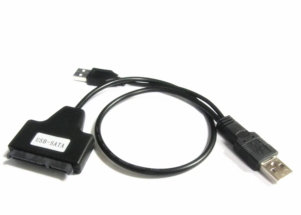 1Pcs Čierne Pin Kábel Adaptéra USB 2.0 / SATA 7+15 Pin 22 Pre 2.5