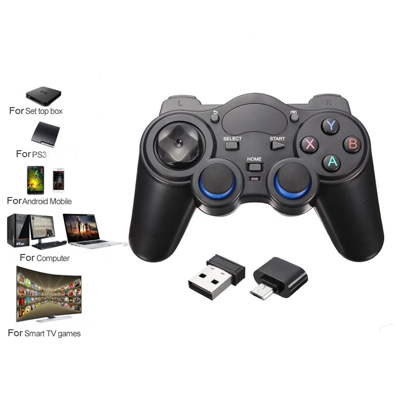 2.4 G Wireless Gamepad ovládač Pre PS3/PC/Telefón Android/TV Box Hra Ovládač Joypad Inteligentný ovládač Pre Xiao OTG Telefón