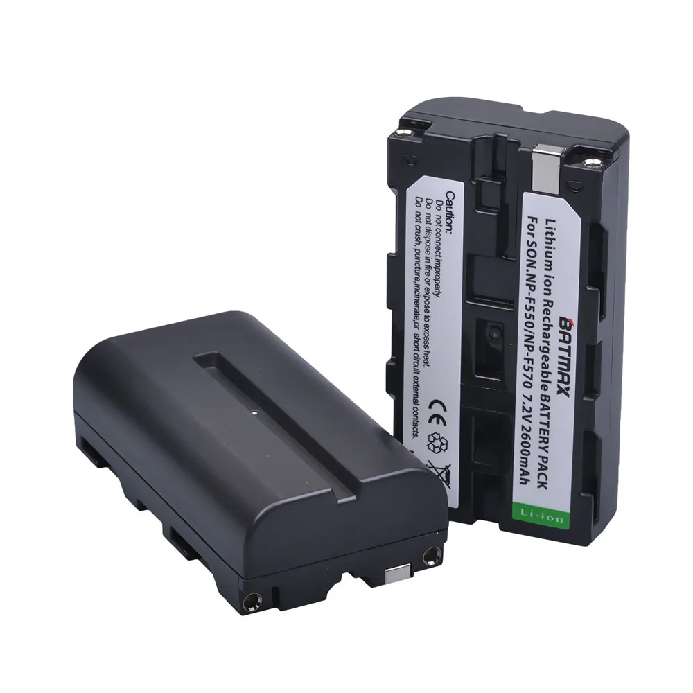 2 ks 2600mAH NP-F550 NP F550 fotoaparáty, Batérie + Duálny USB Nabíjačka pre Sony NP-F570 F530 CCD-SC55 CCD-TRV81