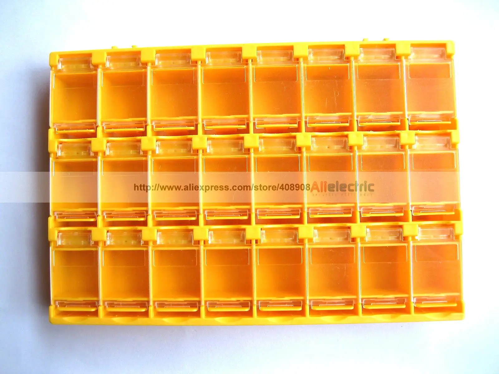 2 Ks SMT Elektronických Komponentov Mini Úložný Box 24 Mriežky Orange T156