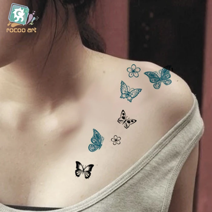 20 Rôznych Nových 2017 Klasické Pretty Butterfly Tetovanie Waterfproof Falošné Dočasné Tetovanie Nálepky Tetovanie Tela Malé 105x60mm