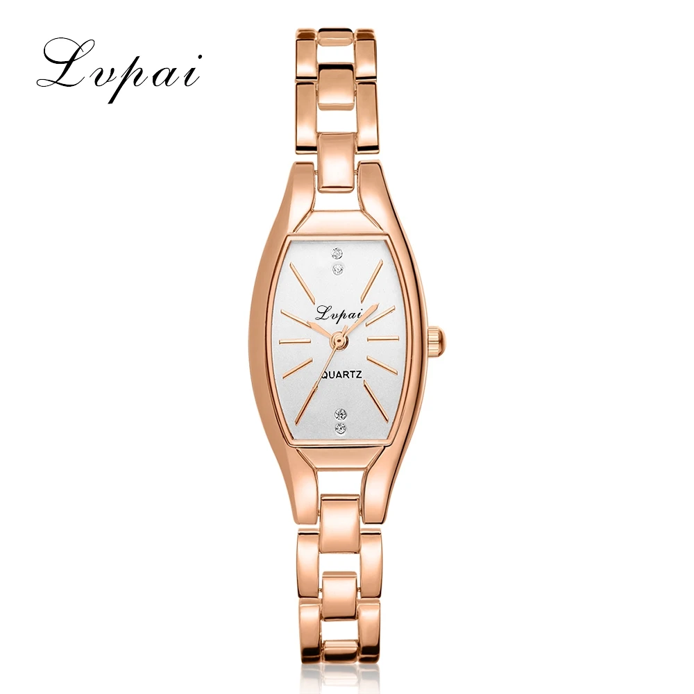 2017 Nové Lvpai Značky Luxusné Rose Gold Quartz Hodinky Ženy Módny Náramok, Hodinky Dámy Jednoduché Šaty Business Náramkové hodinky LP104