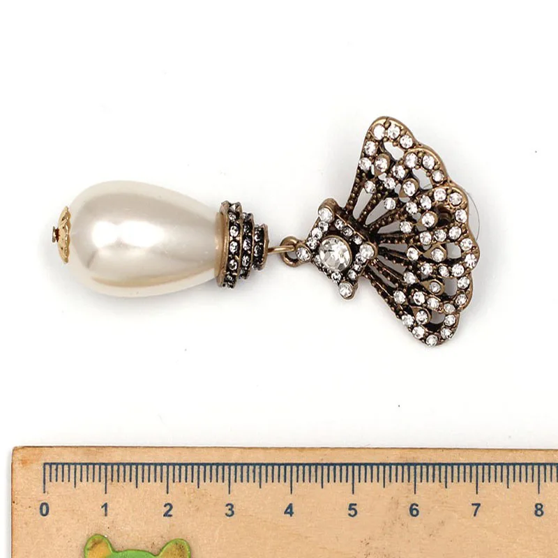 2017 Nový Príchod Sweety Vintage Vyhlásenie Šperky simulované-Crystal pearl Stud náušnice Vysokej Kvality pre ženy Doprava Zadarmo