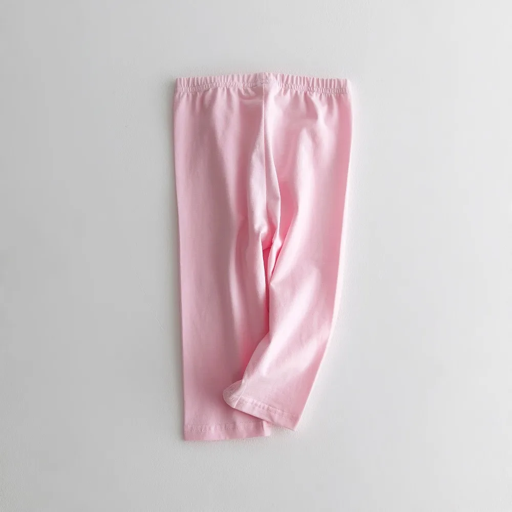 2018 Letné detské Oblečenie Dievčatá PantsCalf-dĺžka Malý Luk Farbou Kvetu Detské Oblečenie Deti Leginy