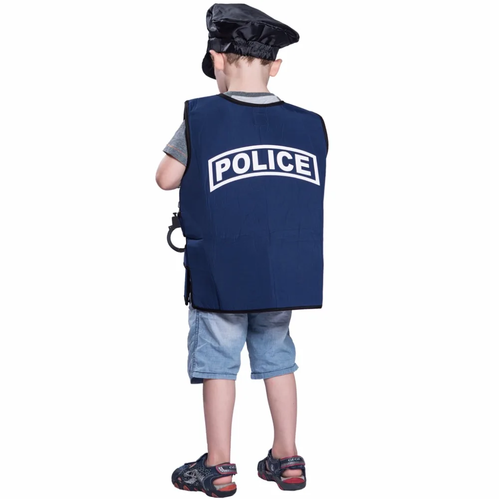2018 Nový Príchod Halloween Kostým Pre Chlapcov Dieťa Polícia Vesta Cosplay Policajtov Kostýmy Strany Detí, Karneval, Jednotné