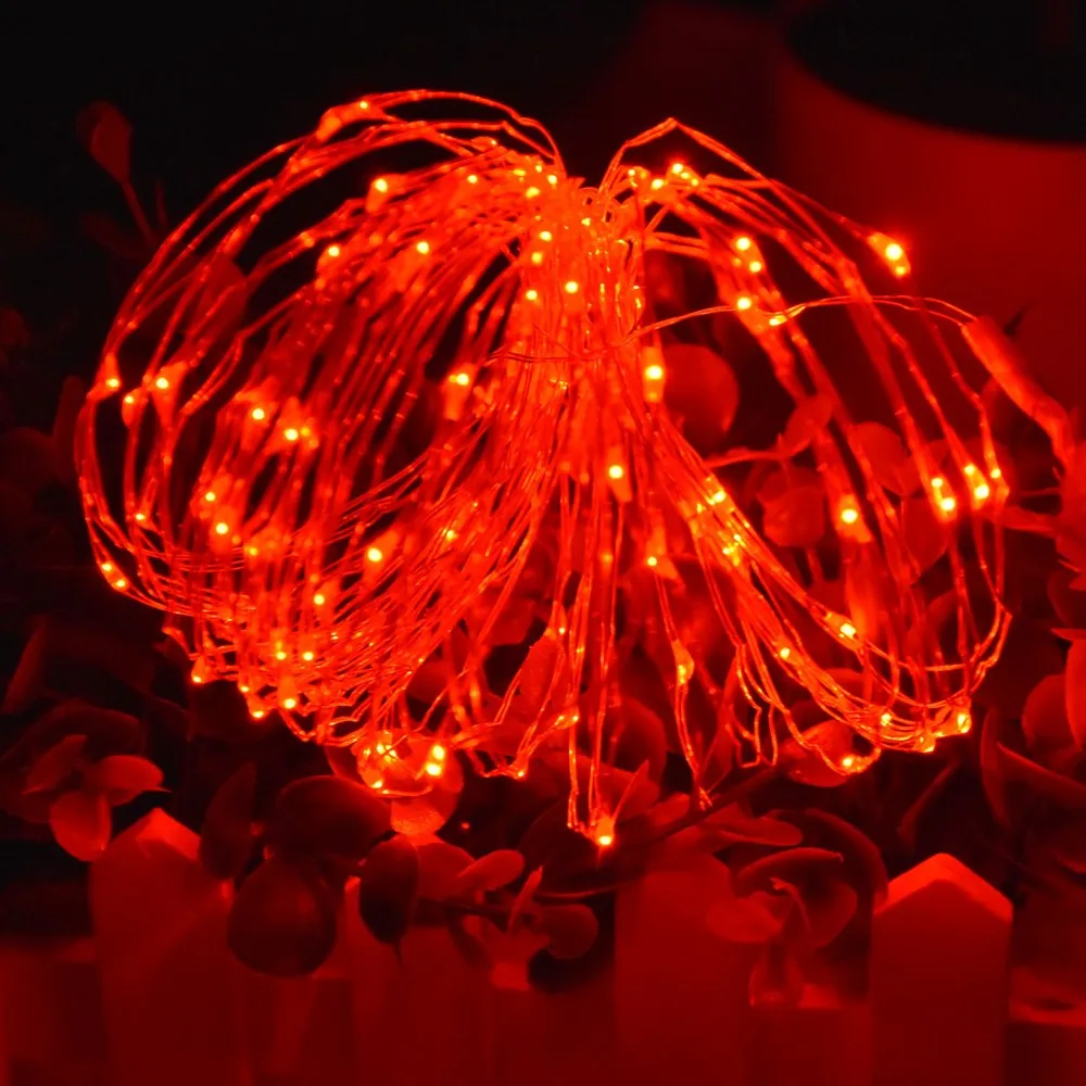 2M 5M Medený Drôt LED Reťazec svetlá Nepremokavé Dovolenku LED Pásy osvetlenie Pre Rozprávkový Vianočný Stromček Svadobné Party Dekorácie, lampy