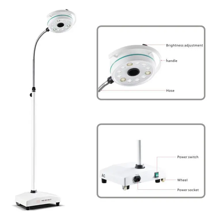 36W 12 LED Mobile Chirurgické Lekárskej Prehliadke Svetlo AC Shadowless Lampa KD-2012D-3 CN