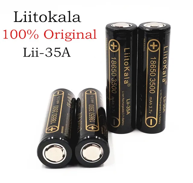 4 KS Originálne Lii - 35A LiitoKala 3,7 V 3500 mAh NCR18650GA 10A Descarregando Baterias Recarregaveis Para Sanyo 18650 Bate