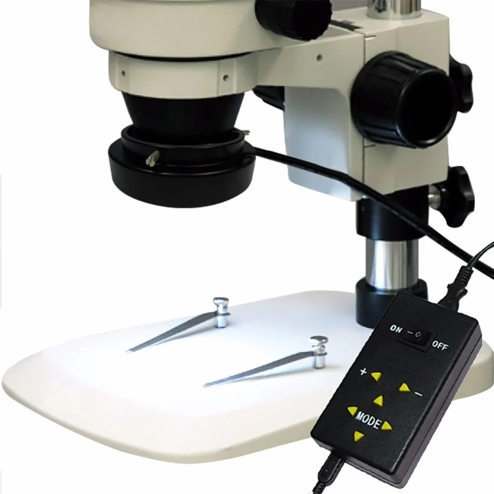 40-250 mm Pracovná Vzdialenosť 144 LED Mikroskopom Fotoaparát Krúžok Fluorescenčné Svetlo