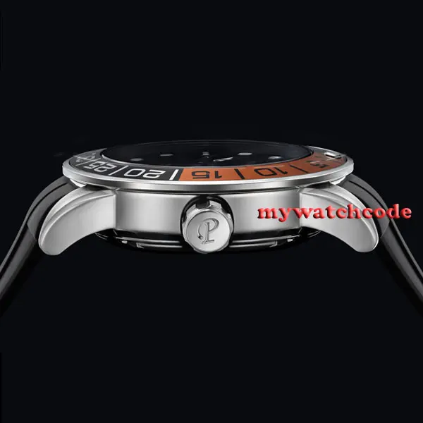 42mm Parnis black dial Zafírové sklo dátum okno Miyota automatické pánske watch370