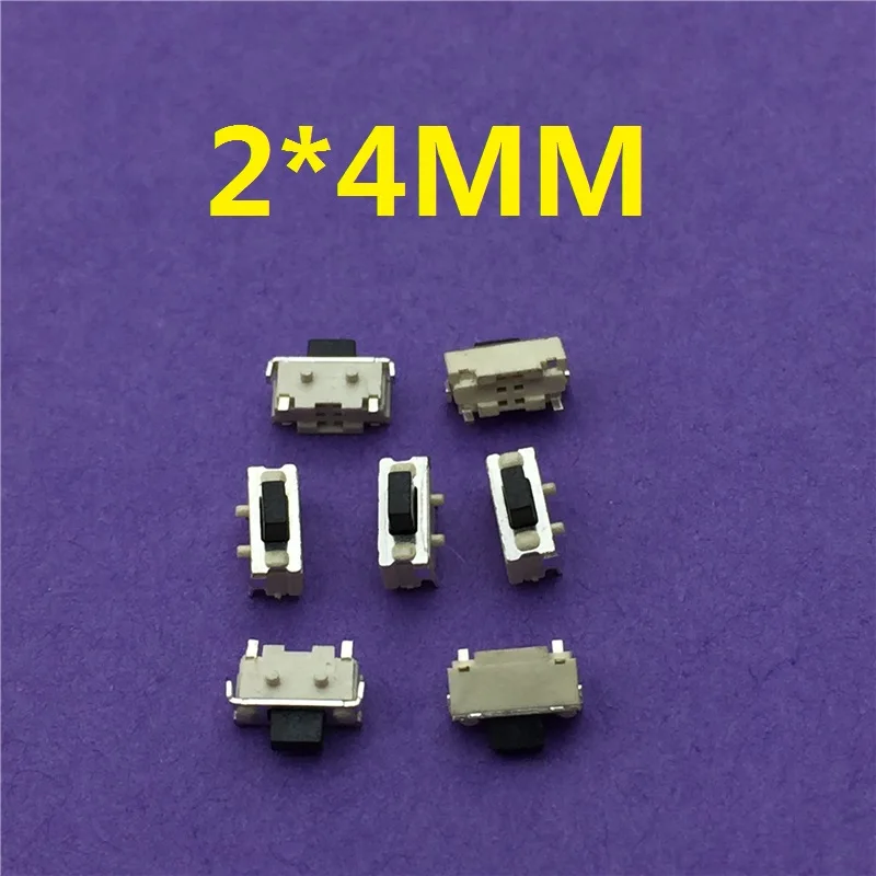 50pcs/veľa SMT 2x4MM 2 PIN Hmatové Takt Push Button Micro Switch G72 Self-reset Momentálne Doprava Zadarmo
