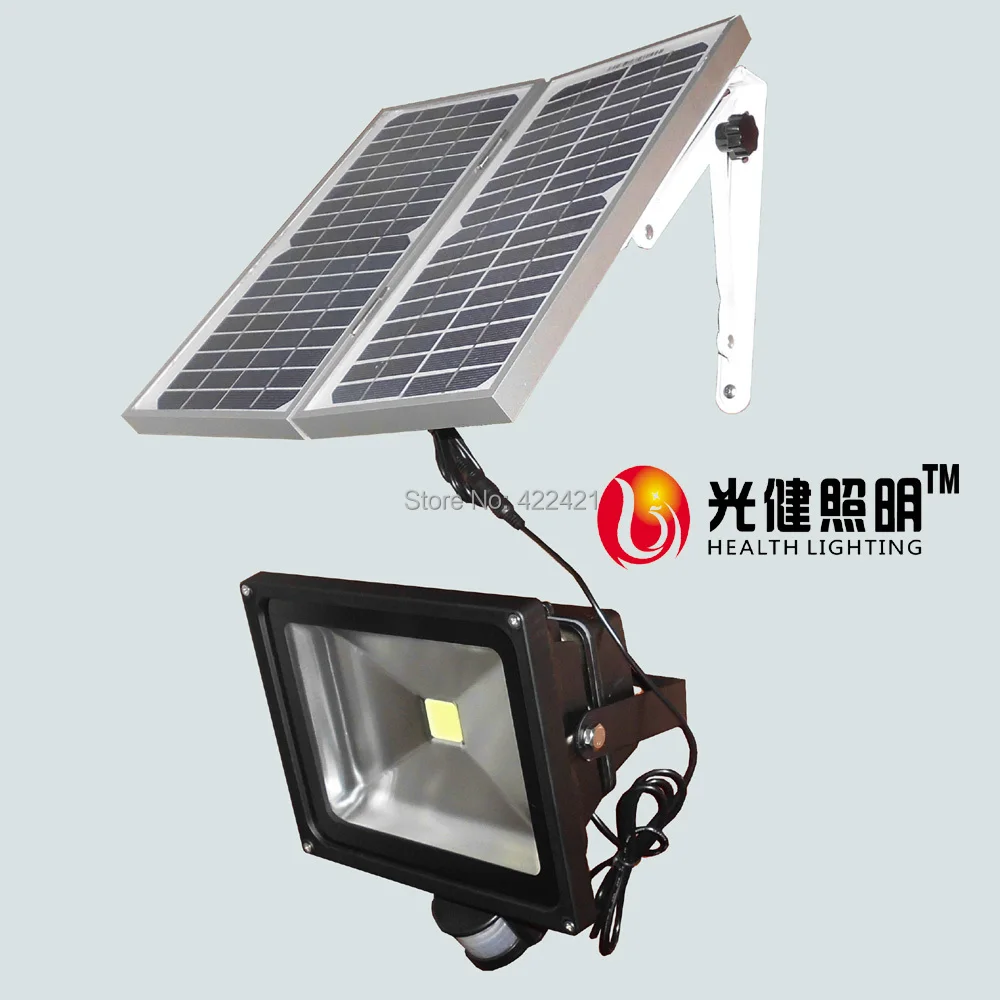 50W Solárne pir senzor, Svetlo, solárny panel 14W led Snímača Pohybu Bezpečnosti Záhrada flood Light ip65 outdoor& indoor