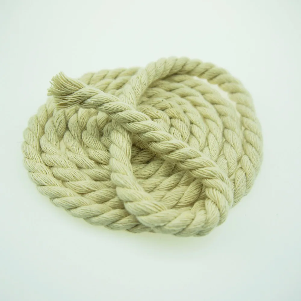 5y/veľa Twisted mäkké bavlny kábel prirodzené farby kolo lano forDIY ručné odev, domáce dekorácie príslušenstvo plavidlá projekty