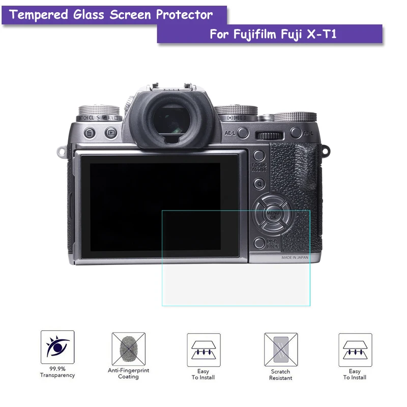9H Tvrdené Sklo LCD Screen Protector Real Sklo Shield Fólia Pre Fujifilm FUJI X-T1 XT1 Kamery Príslušenstvo