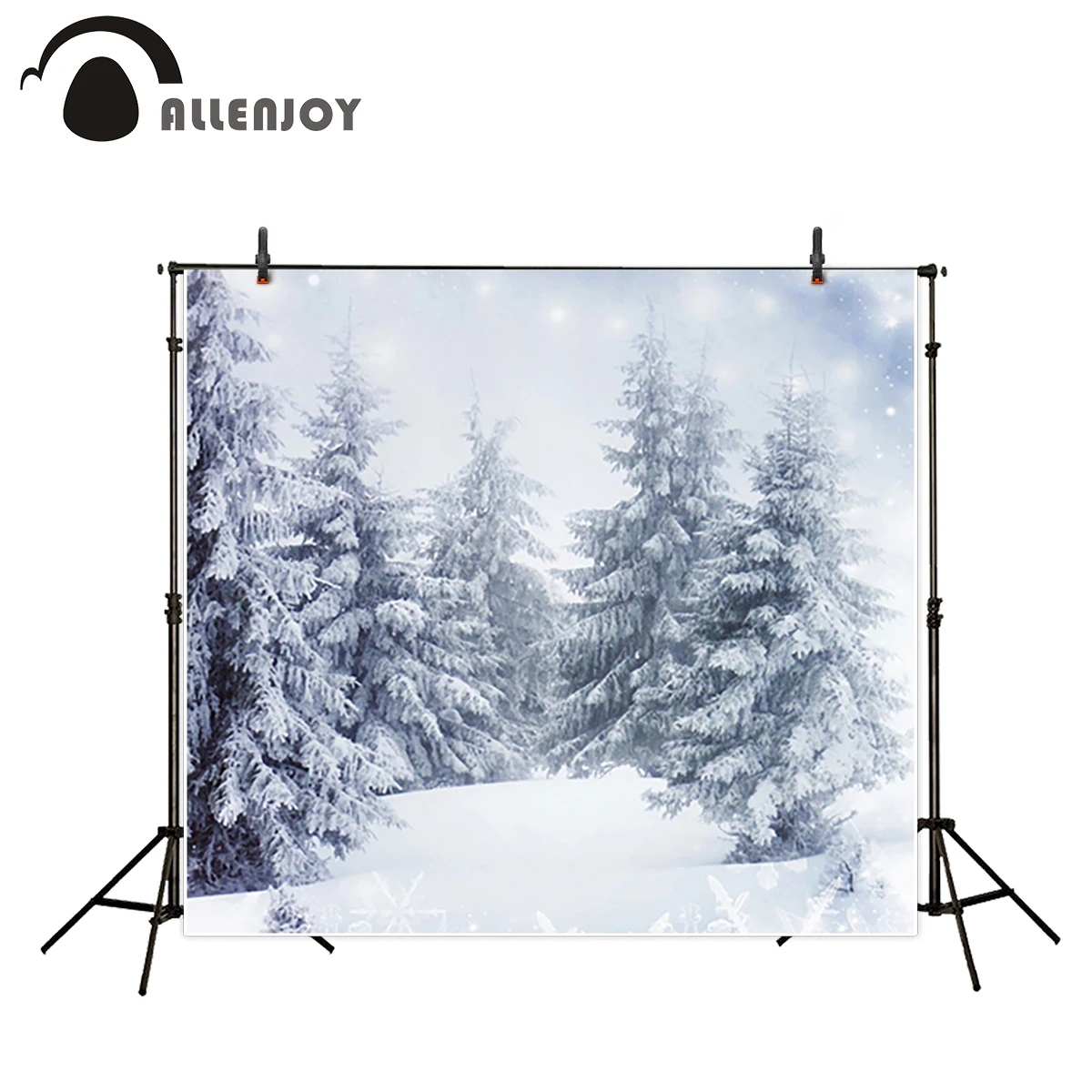 Allenjoy foto pozadia snehu v zime natual scenérie lesk strom nové pozadie photocall photobooth vinyl tkaniny tkaniny