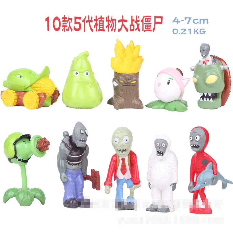 Anime 10PCS/set Rastliny vs Zombie PVZ Chomper Pláži Rôzne 8 Modely, Akčné Figúrky bábika kolekcie model hračka