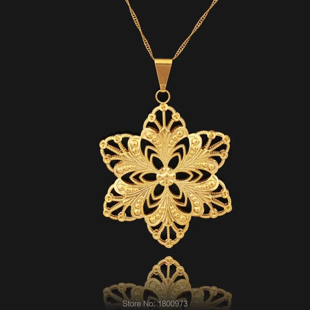 Arabský Prívesok Zlatej Farby, S Príveskom & Šperky, Náhrdelníky Romantické Kvety, Svadba, Prívesky, Irán Ženy, Dievčatá