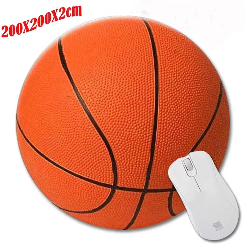 Basketbalovú Loptu najpredávanejších Prispôsobené Obdĺžnik Non-Slip 3D Tlač 200*200*2 mm Herné Gumy Odolné Notebook Kolo podložka pod myš