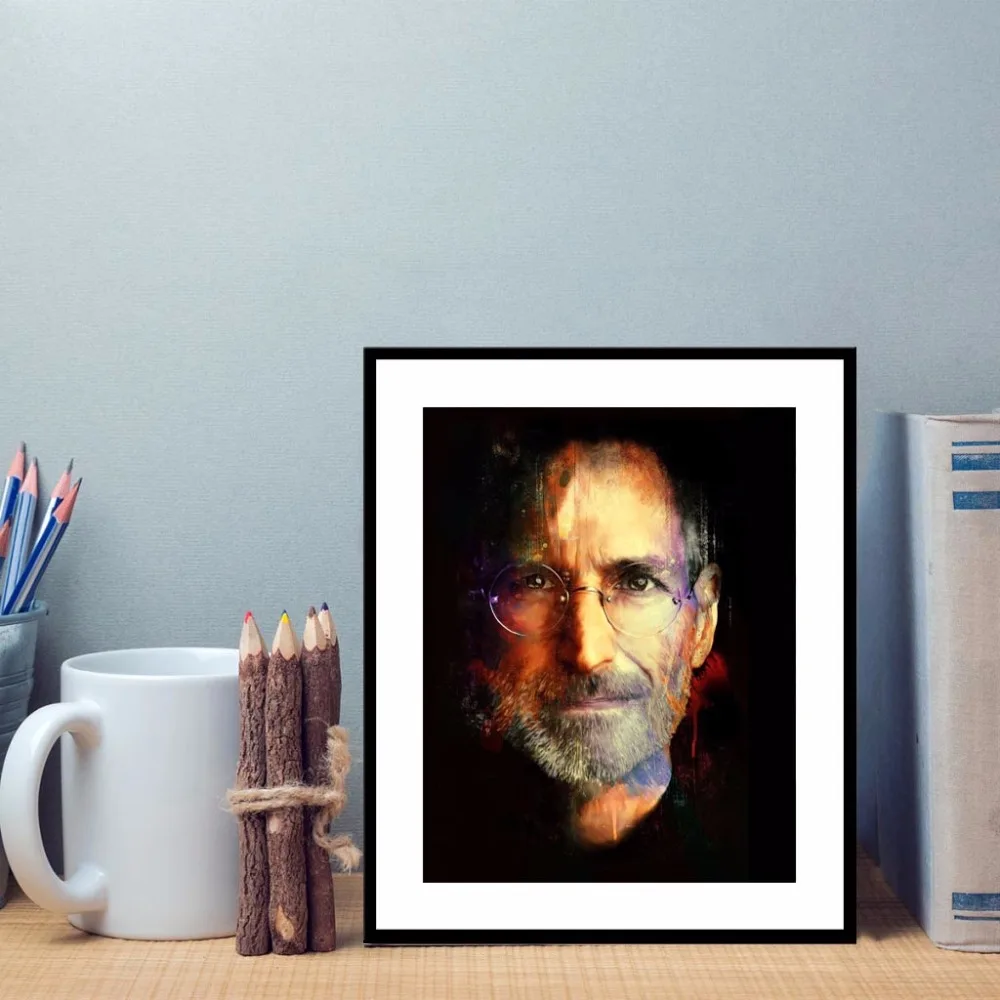 Bez Rámu Steve Jobs Skvelý Človek, Plátno Art Print Maľovanie Plagátu Wall Art Obrázok Na Pamiatku Študovňa Domáce Dekorácie L831