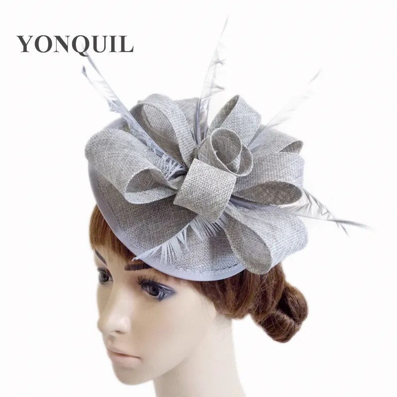 Biela alebo viac farieb DIY fascinator svadobný klobúk svadobné peria headpiece party doplnky do vlasov ženy prípade pokrývku hlavy