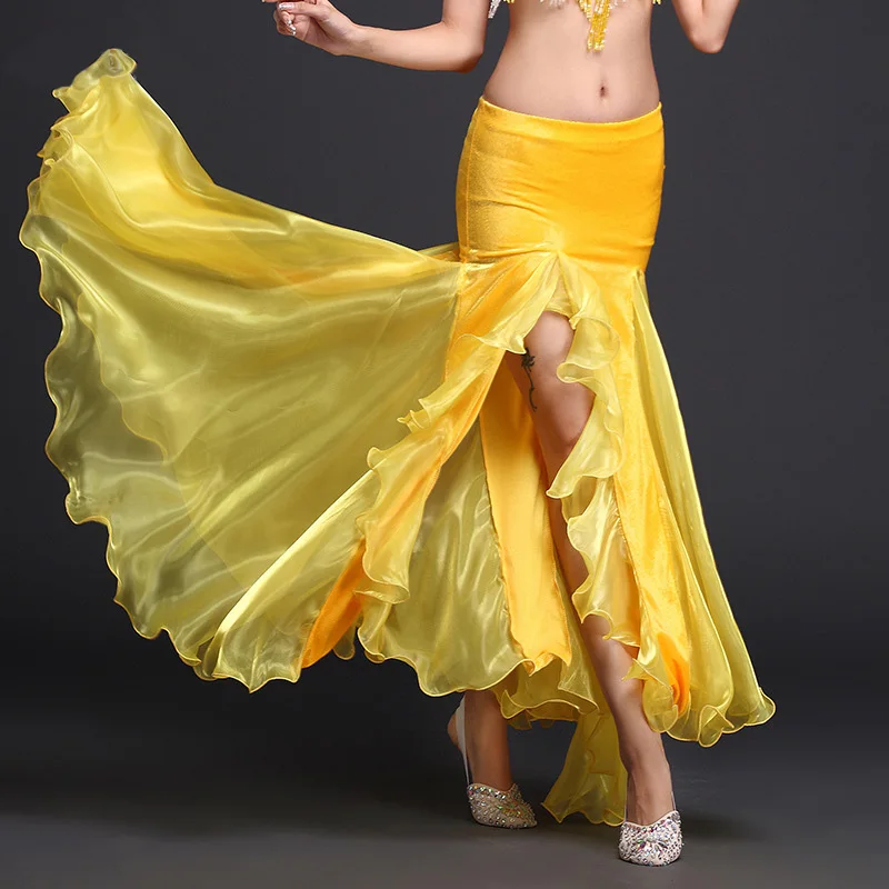 Brucho Sukne Cigán Dlhé Sukne Danza Vientre Tribal Profesionálne Bellydance Kostým Výkon Tanečných Kostýmov Na Latinské Tance