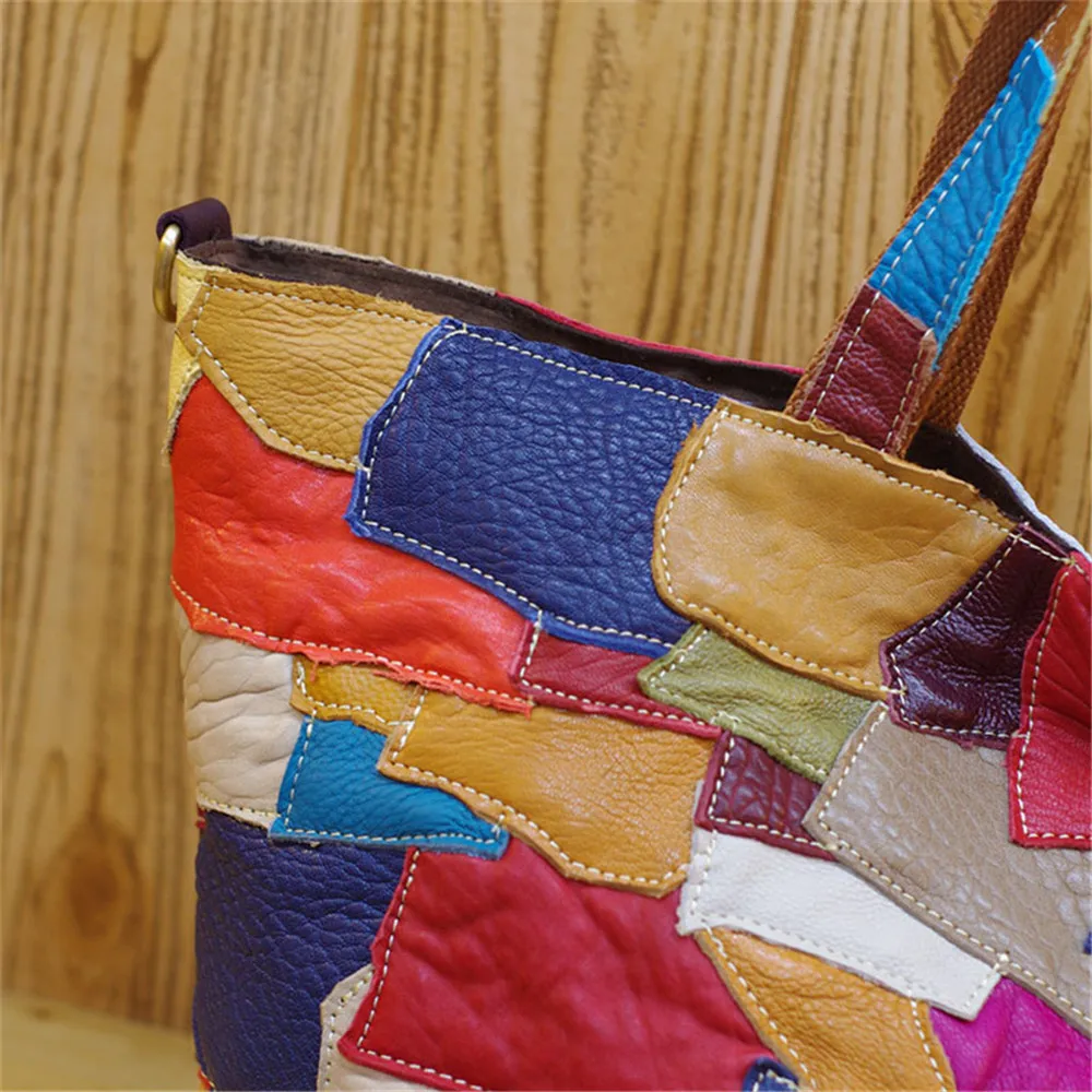 Caerlif módna taška vietor obnovenie dávnych spôsobov, ako je farebné kože, šitie farba charakter bump jedného pleca jeho žena taška