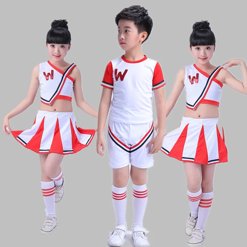 Deti Tanečné Kostýmy Detí Roztlieskavačky, Kostýmy Dievčatá Cheerleading Gymnastika Šaty pre hospodársku Súťaž 89