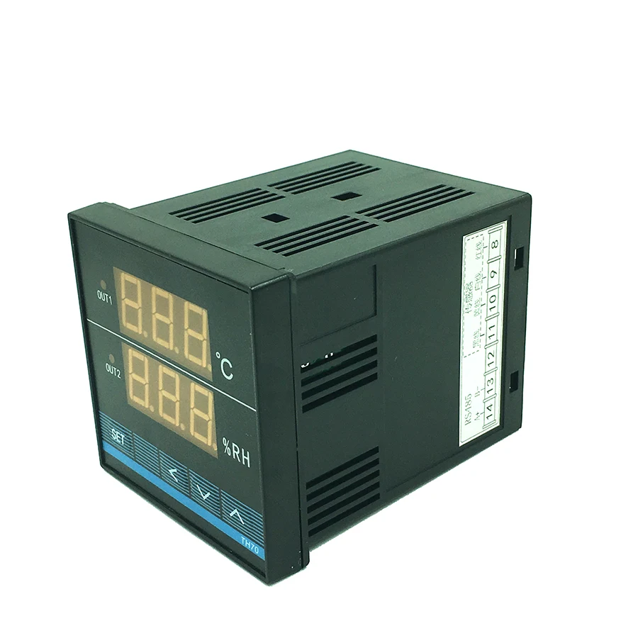 Digitálne teplota a vlhkosť radič meter tester termostat Vlhkomer Regulátor 72X72mm 0-70C 5-90%RH