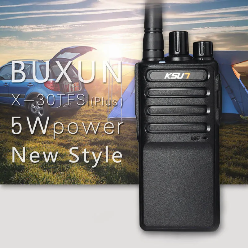 Doprava zadarmo Nový KSUN X-30PLUS Prenosné Rádio Walkie Talkie 5W 16CH UHF obojsmerné Rádiové palubného telefónu Vysielač Mobile