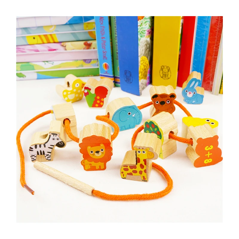 Drevené Hračky, Korálky HOBBY Hračky Pre Deti String Korálky tvoria Puzzle, Hračky, Stavebné Súpravy Vzdelávacie Montessori darček