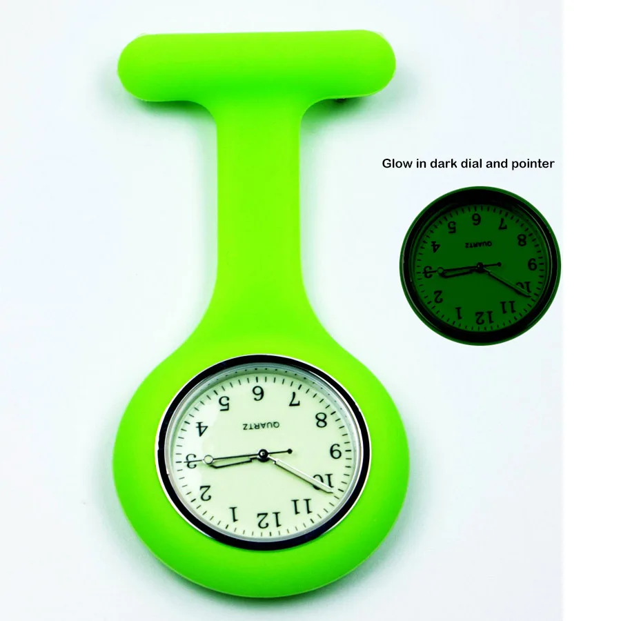 Farebné silikónové hodinky sestra fob vreckové hodinky ošetrovateľstvo nemocnice darček ošetrovateľstva študentov, Japonský quartz nemocnice hodiny po alkalickom VÍZIA