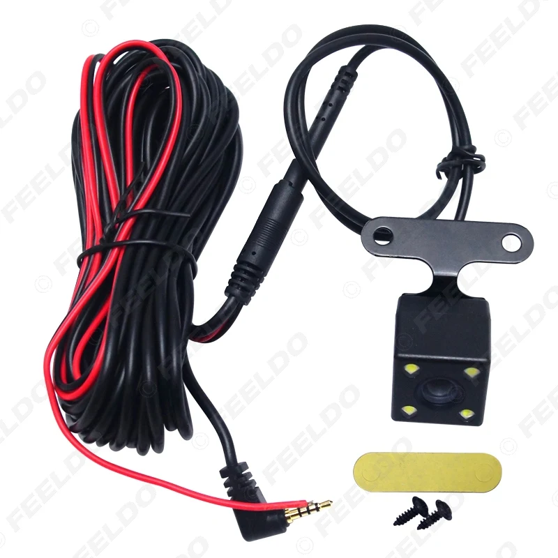 FEELDO Auto 2,5 mm(4Pin) Konektor Port Video Port parkovacia Kamera S LED pre Nočné Videnie Pre DVR videorekordér #FD-1829