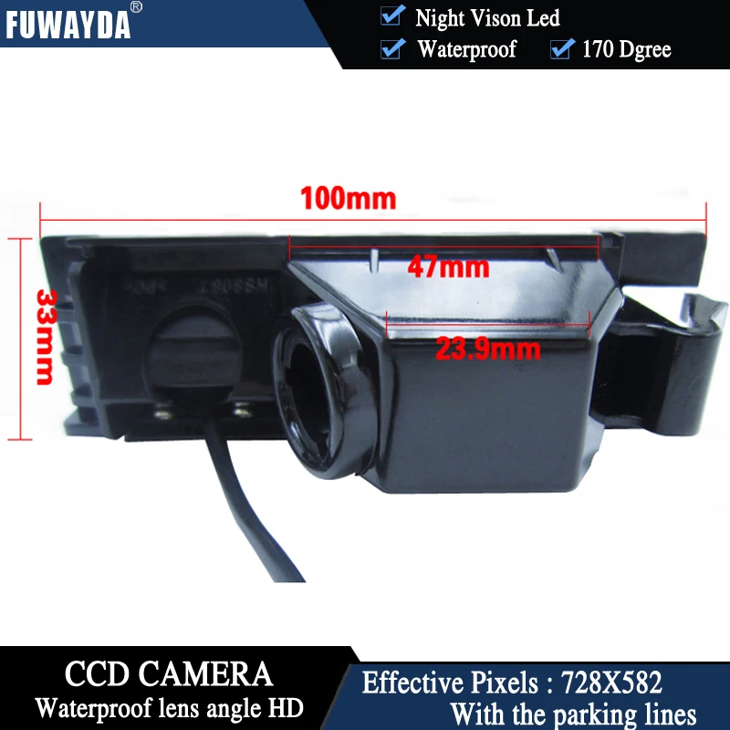 FUWAYDA Bezdrôtový Color CCD Čip Auto parkovacia Kamera pre HYUNDAI IX35 / I35 / Tucson + 4.3 Palcový spätnom Zrkadle Monitor