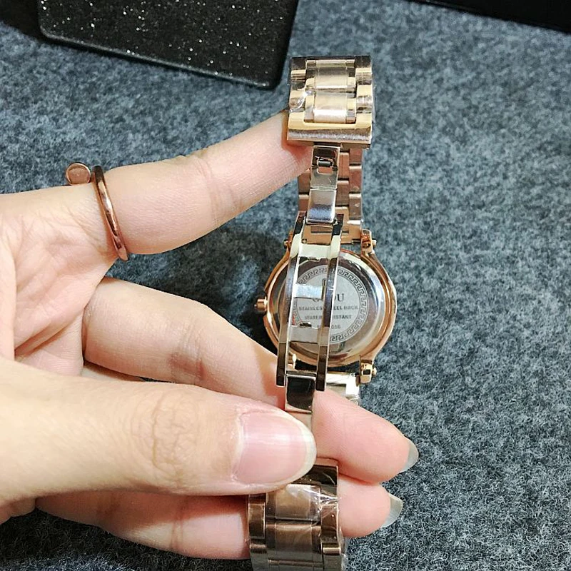 GUOU náramkové hodinky Quartz Hodinky Nepremokavé dámske Módne Hodinky z Nerezovej Ocele Kapela High-Grade Quicksand Diamond