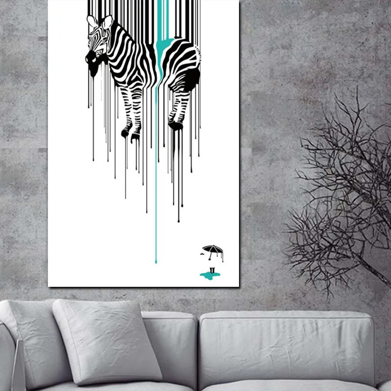 HD Tlač Abstraktné Zebra Dizajn Abstraktnú olejomaľbu na Plátne, Plagát Moderné Nástenné Obrázok alebo Obývacia Izba Gauč Cuadros Dekoratívne