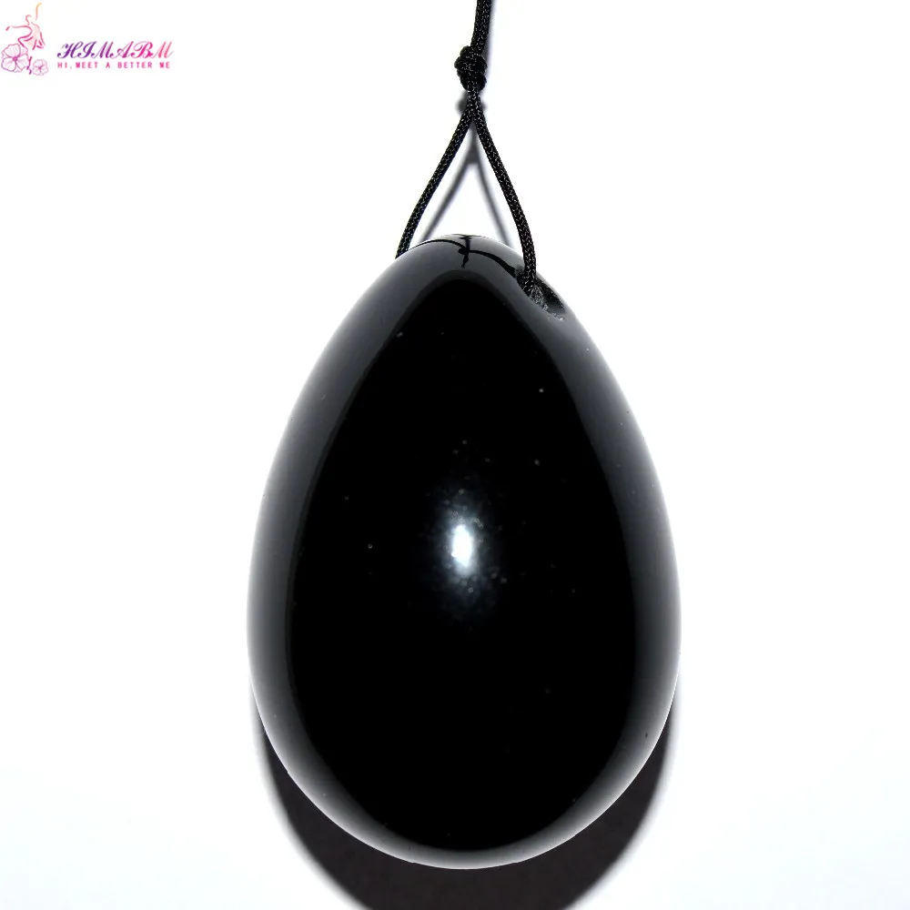 HIMABM Prírodné veľká veľkosť 50*35mm obsidian jade crystal drahokam Panvového dna Svaly Vaginálne Ben Wa yoni vajcia pre Kegel cvičenia