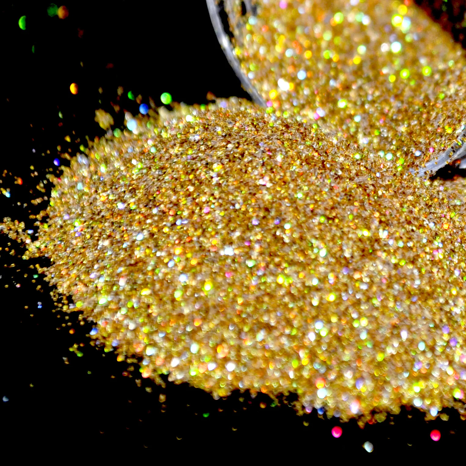 Holografické Gold Nail Art Lesk Laser Svieti DIY Iskrivý Paillette Tipy na Nechty, Manikúra Flitrami Body Art Darčekové Karty Strana Deco
