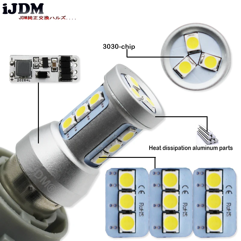 IJDM Biela, CANBUS H7 LED Denných prevádzkových Svetlo Pre BMW E82/E88/F20 1 Series, E90/E91 3 Série, E60/F10-5 Sérií, E84 X1, X3 F25