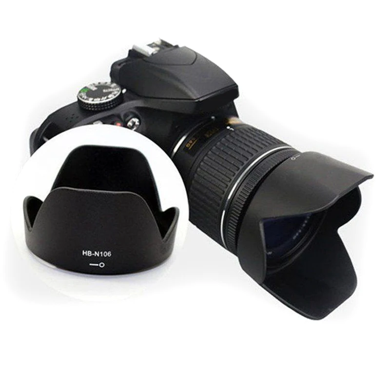 Kamery Príslušenstvo pre Nikon D3300 D5300 1pc Vysokej Kvality HB-N106 clona Univerzálny Objektív Kapota Odtieň Black Mayitr