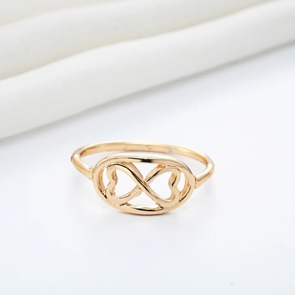 Kinitial Infinity Prstene, Prívesky Šťastie 8 Krúžok Zlata, Striebra Plátovaného Koleno Ringfor ženy Strany Príslušenstvo Šperky
