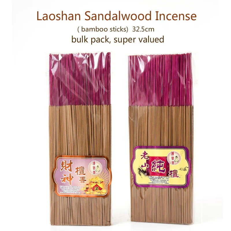 Laoshan čistý santalového dreva kadidlo(bambusové palice),santalového dreva pre Boha Bohatstva,32.5 cm, každodenné domáce použitie,pre budhistické uctievanie použitie.