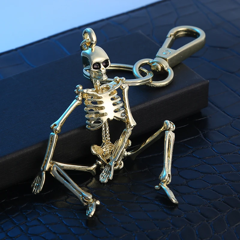 Lebka Keychain Pre Mužov Osobné Auto Keychains pre Páry Módne Skladacia Skeleton Key Reťaze Tlačidlo Krúžky taška kúzlo Dary