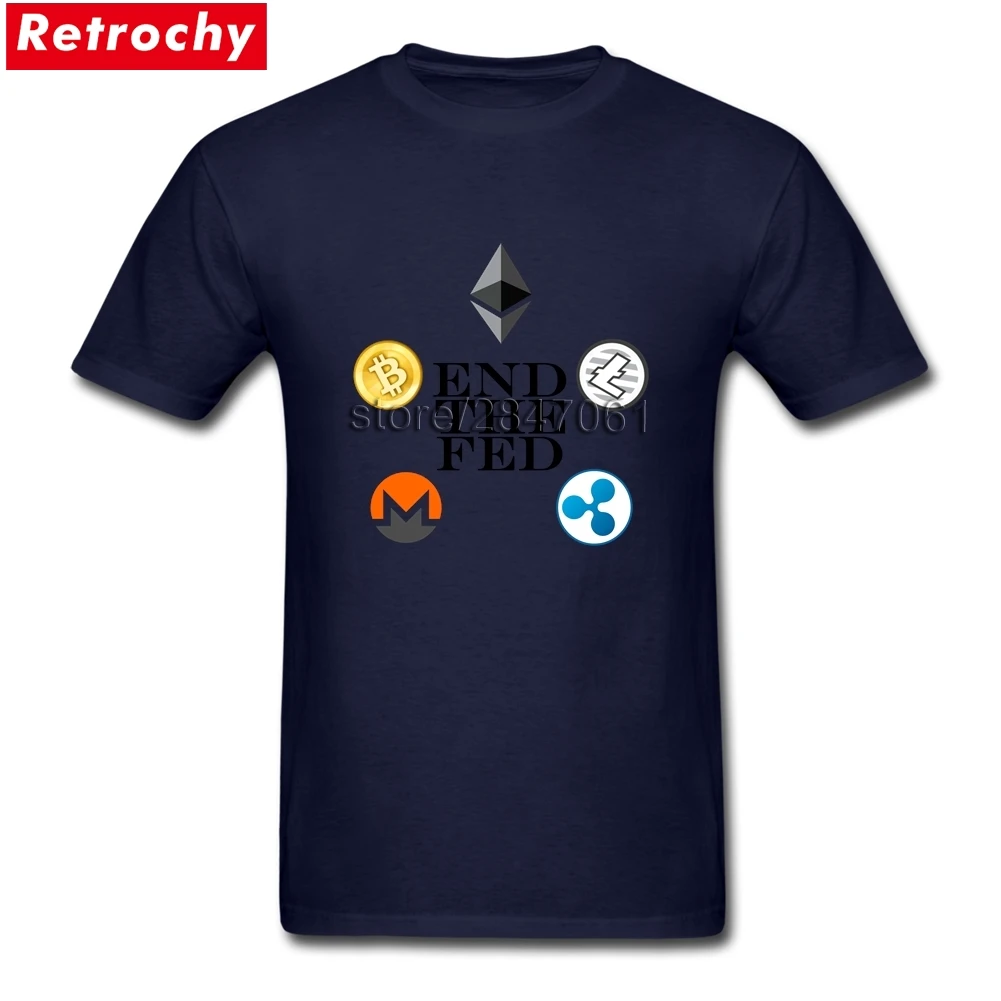 Letné T-Shirt Mužov Bitcoin Zvlnenie Ethereum Litecoin Monero Cryptocurrency Krátky Rukáv O-krku Bavlnené Tričko Homme Ázijské Veľkosť