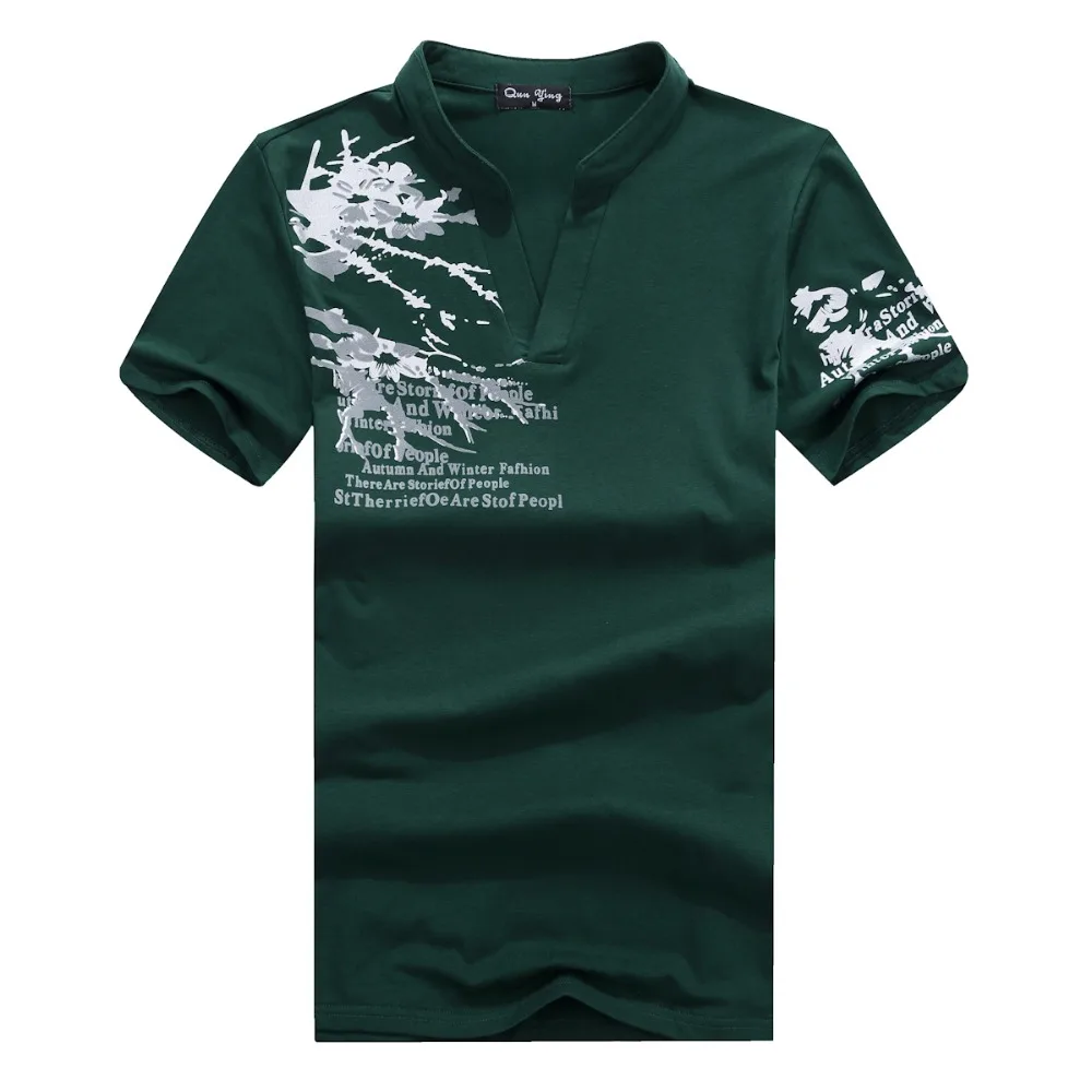 Liseaven Mužov Bežné Tričko V-Neck Print T Shirt Krátkym Rukávom Letné Bavlnené Tričká Slim Fit Muž Topy & Tees