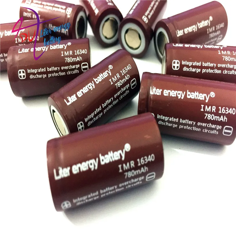 Liter energie batérie 2ks RCR 123 16340 780mAh 3,7 V Li-ion Nabíjateľná Batéria Lítiová batéria s Maloobchodných Balíkov